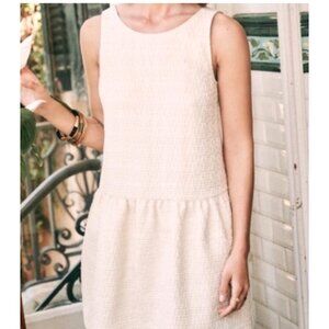 Sézane Women's Sz 36 lizzie Beige Textured Sleeveless Mini Dress With Lining